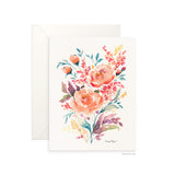 Coral Rose greeting card