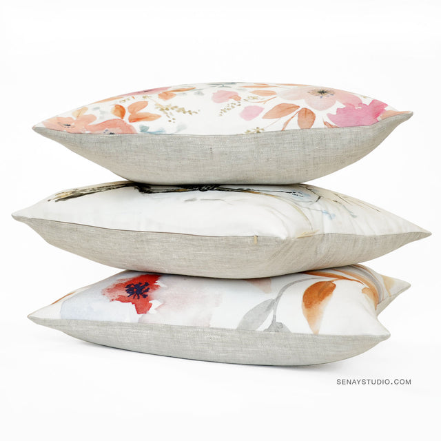 Pile of Beautiful Handmade Throw Pillows