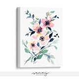 Lovely watercolour floral wall art at senaystudio.com