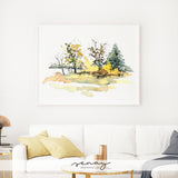 Beautiful watercolour art print by SenayStudio.com