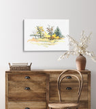 Autumn Scene Giclée Print Stretched Canvas by SenayStudio.com