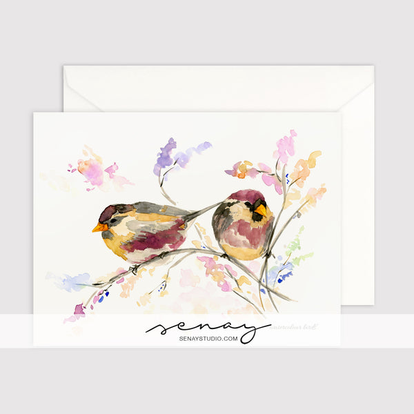 Birds greeting card