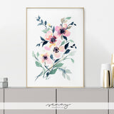 Maggie Print Beautiful Loose Watercolour Flora Giclée at senaystudio.com Free Shipping 