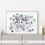 Watercolour Silvia Floral Art Prints by SenayStudio.com