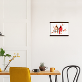 Mr and Mrs Cardinal Art Print & Hanger