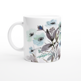 Light Blue Flowers Mug 11oz