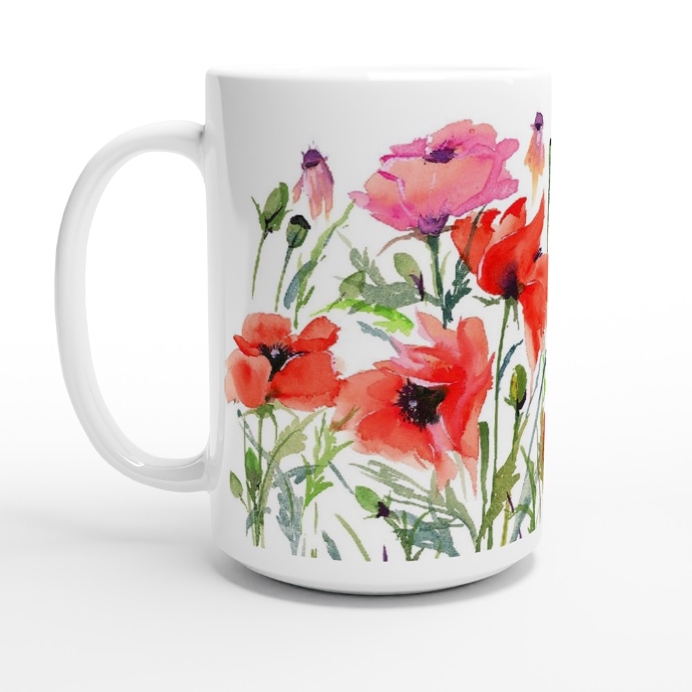 Poppy Garden Mug 15oz