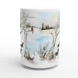 Cardinal and Loons Mug 15oz