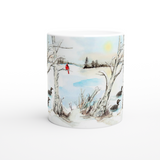 Cardinal and Loons Mug 11oz