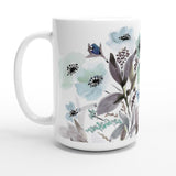 Light Blue Flowers Mug 15oz