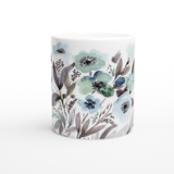 Light Blue Flowers Mug 11oz